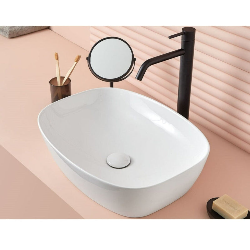 Lavabo sobre encimera rectangular cerámica balta 50.5 x 38.5 cm