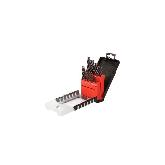 Cofre de brocas méral diager hss g3 - 19 piezas - ø de 1mm a 10mm - 705d