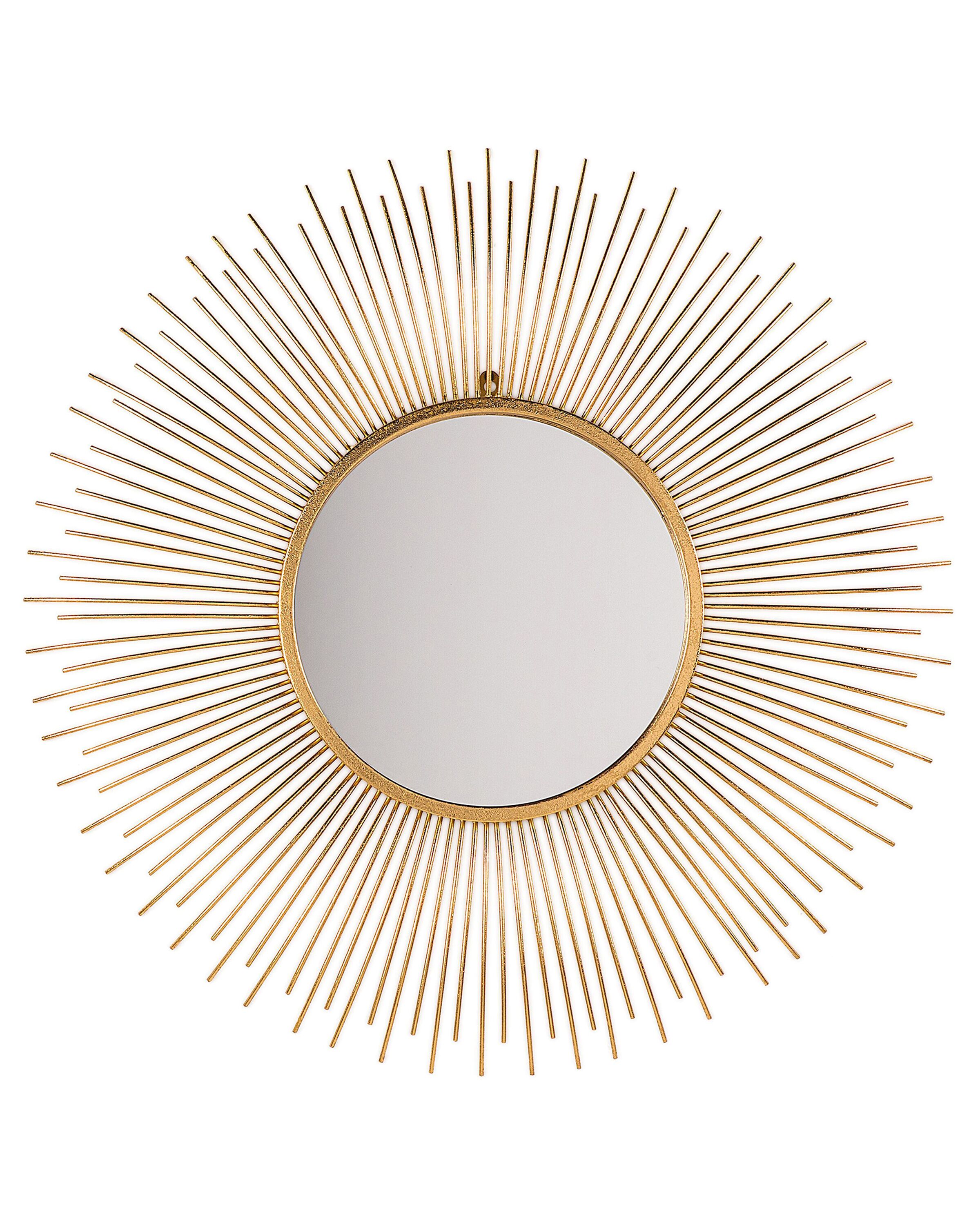 Espejo de pared cilly 80 cm 80 cm metal dorado