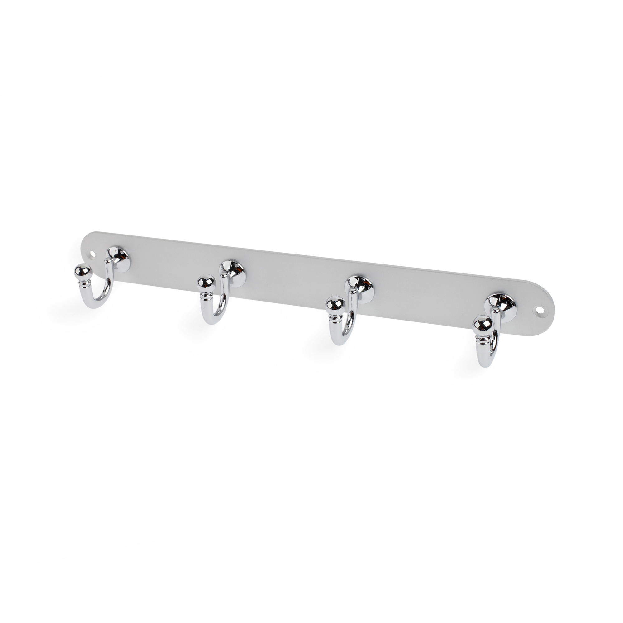 Perchero de pared rei 2-c1035.4.21 | 350x40x55 mm | cromo brillo | aluminio