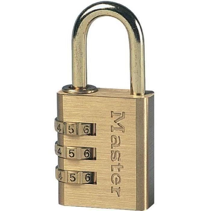 Candado de combinación de latón macizo - master lock - arco de 25 mm - amar