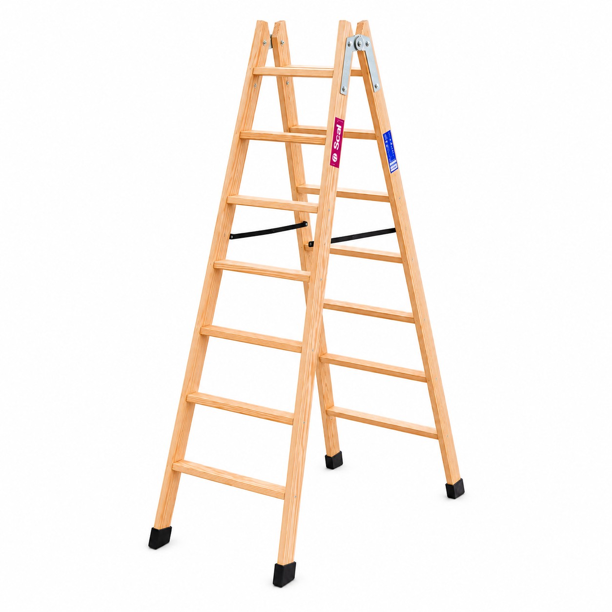 Escalera tijera doble acceso madera tm-da 7x2