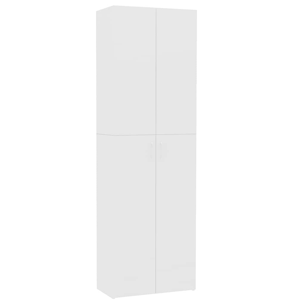 vidaXL armario de oficina de madera contrachapada blanco 60x32x190 cm