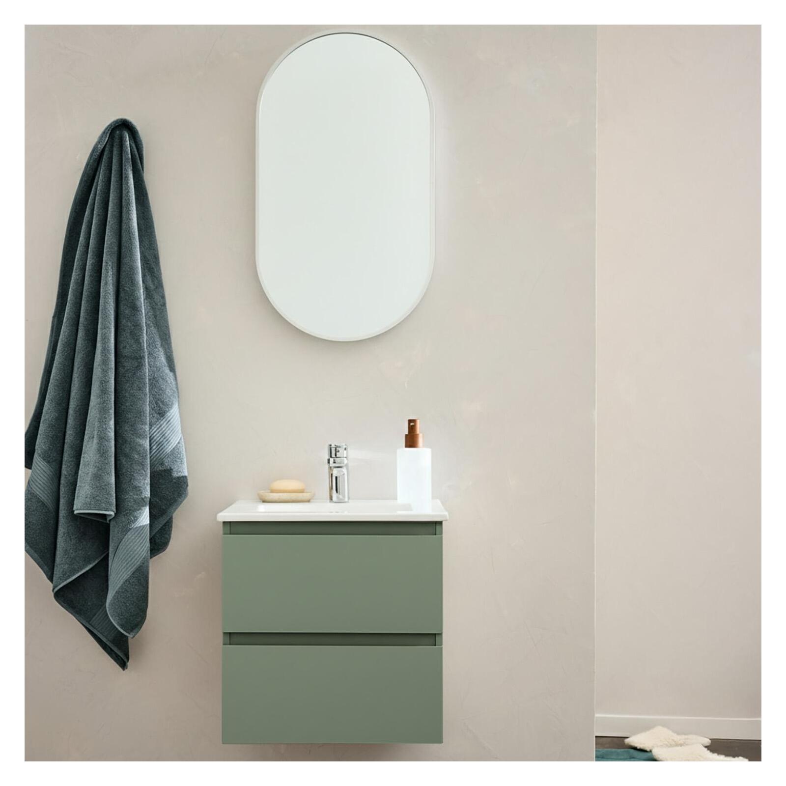 Mueble lavabo 45cm grifo cromado y espejo sorrento