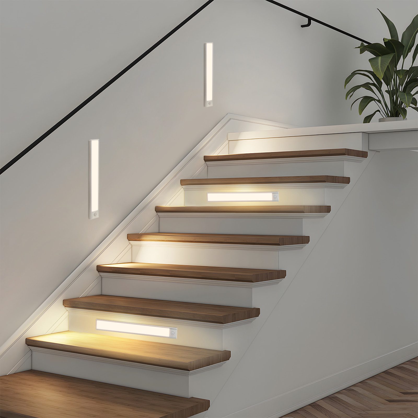 Nettlife aplique pared plateado 30x4(2er-set)