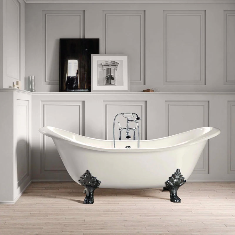 Bañera hierro kingston 182 cm patas cromadas