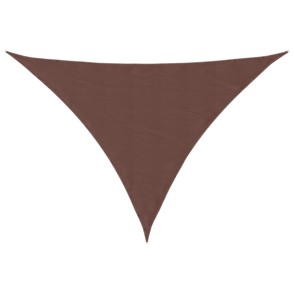 vidaXL toldo de vela triangular tela oxford marrón 5x5x6 m
