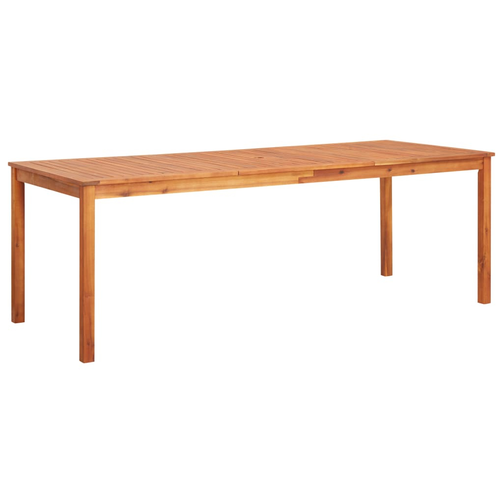 vidaXL mesa de jardín madera maciza de acacia 215x90x74 cm