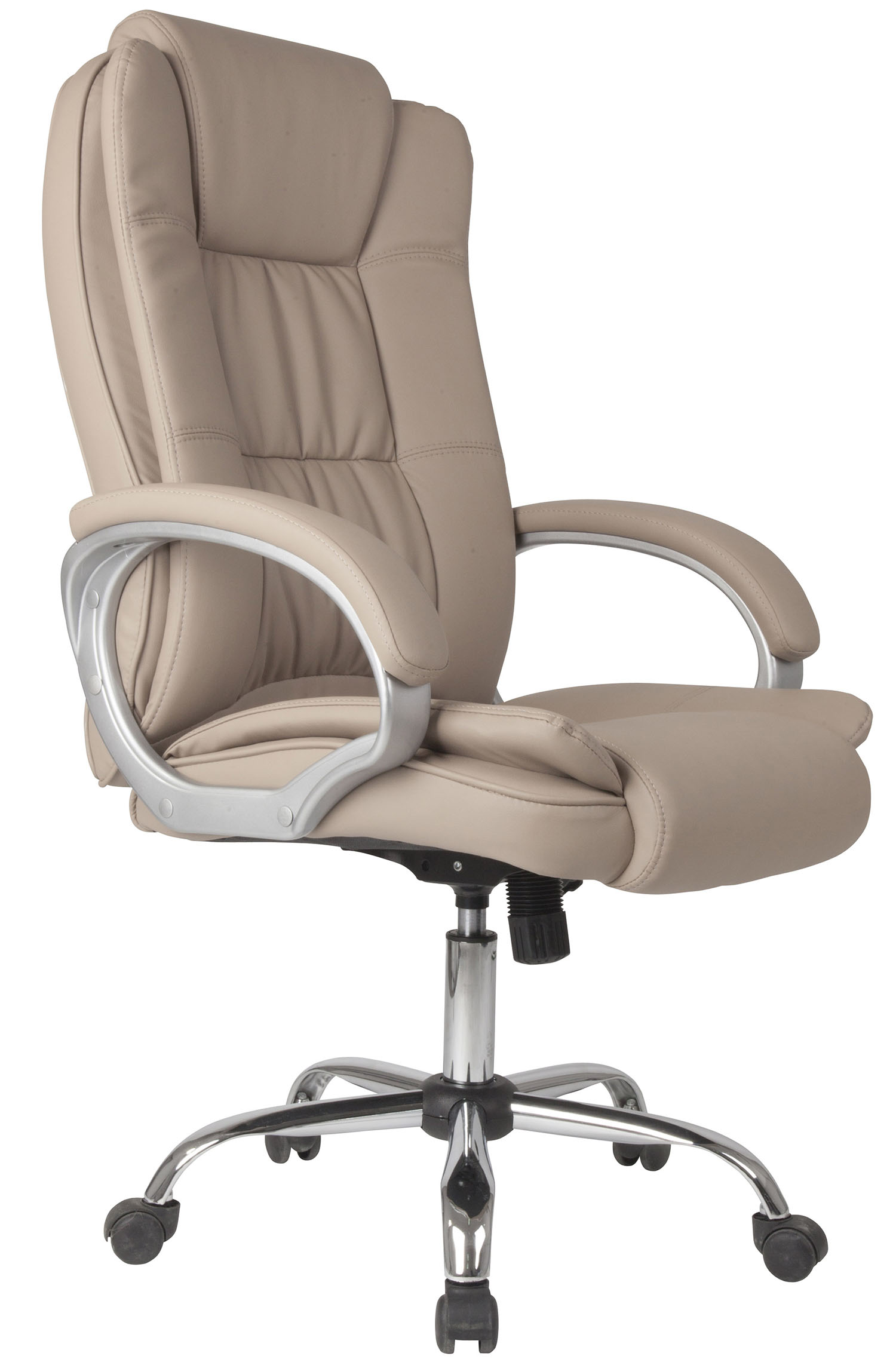 Sillón de oficina karen elevable y reclinable, piel sintética, color taupe