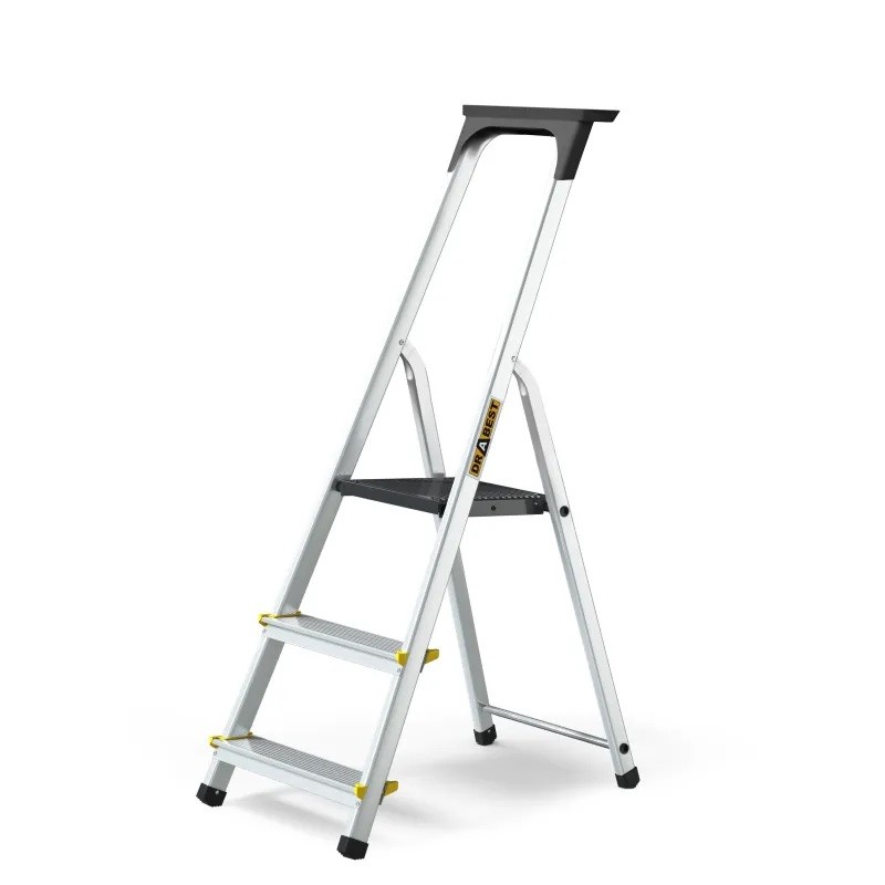 Escalera plegable de 5 peldaños + bandeja de herramientas