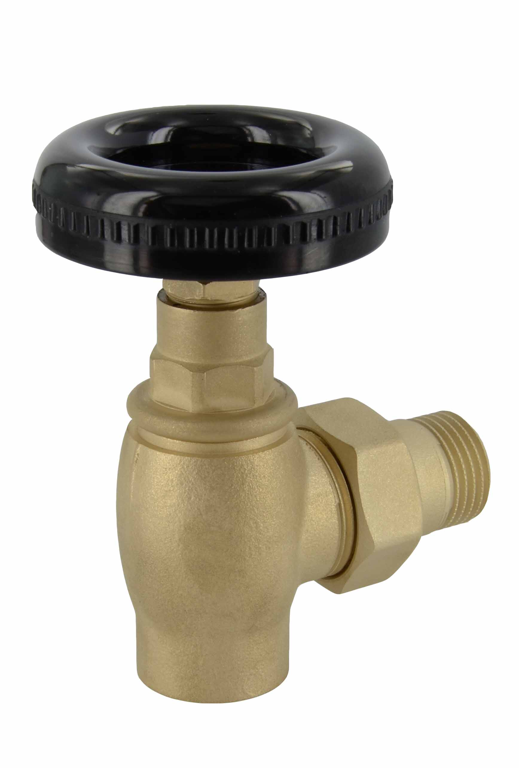 Llave manual negra para radiador de hierro fundido