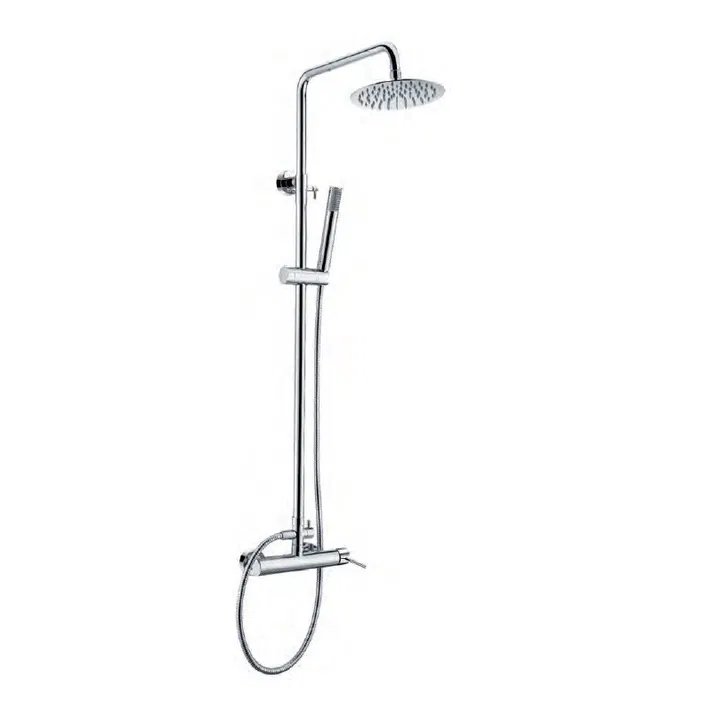 Conjunto columna de ducha monomando con barra extensible 95-125cm cromo