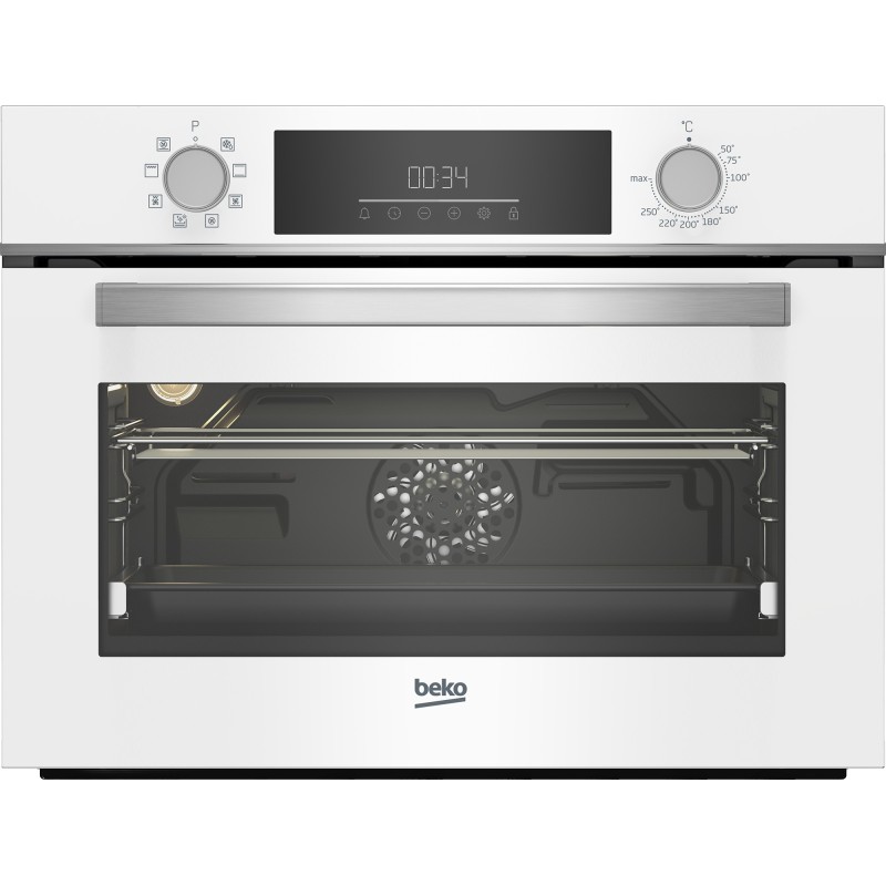 Horno compacto beko bbcm18300w multifunción cristal blanco a