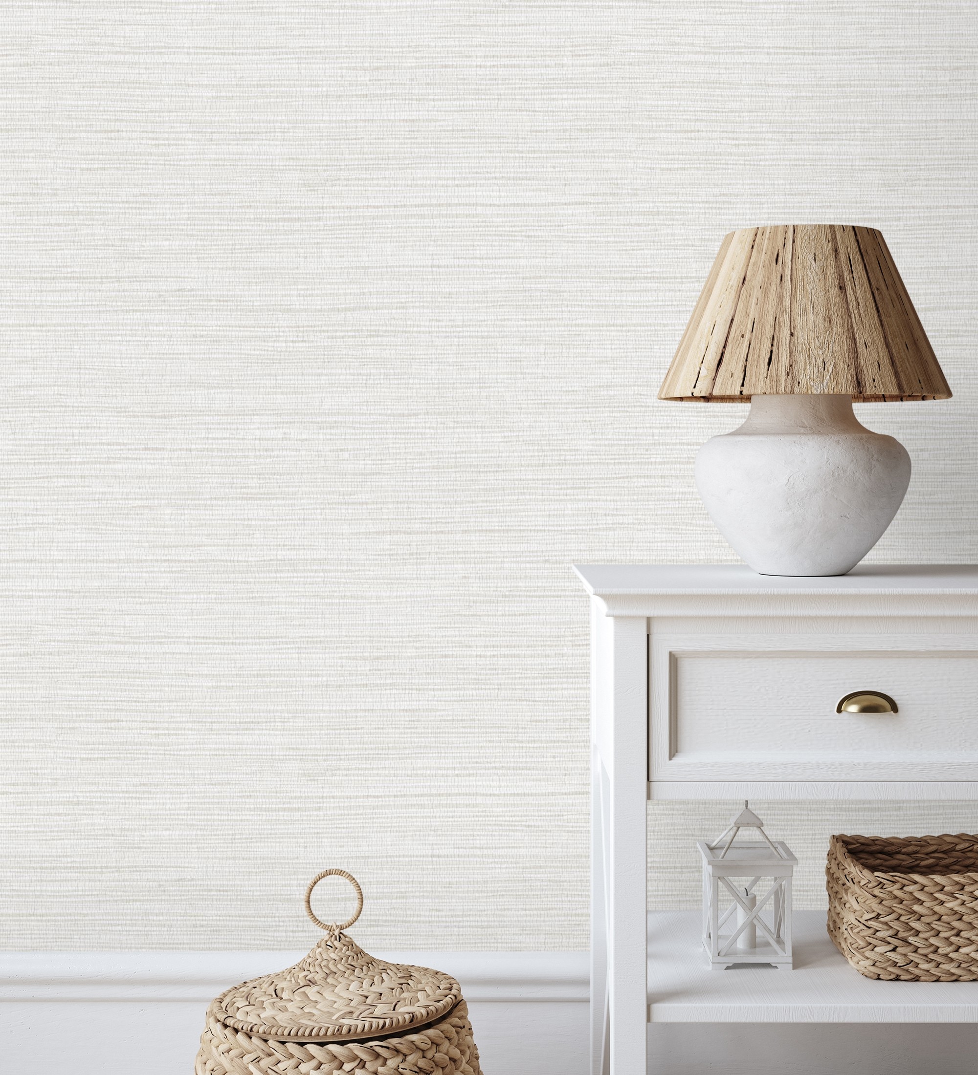 Papel pintado gaulan con textura de fibras de cáñamo 5.23m²