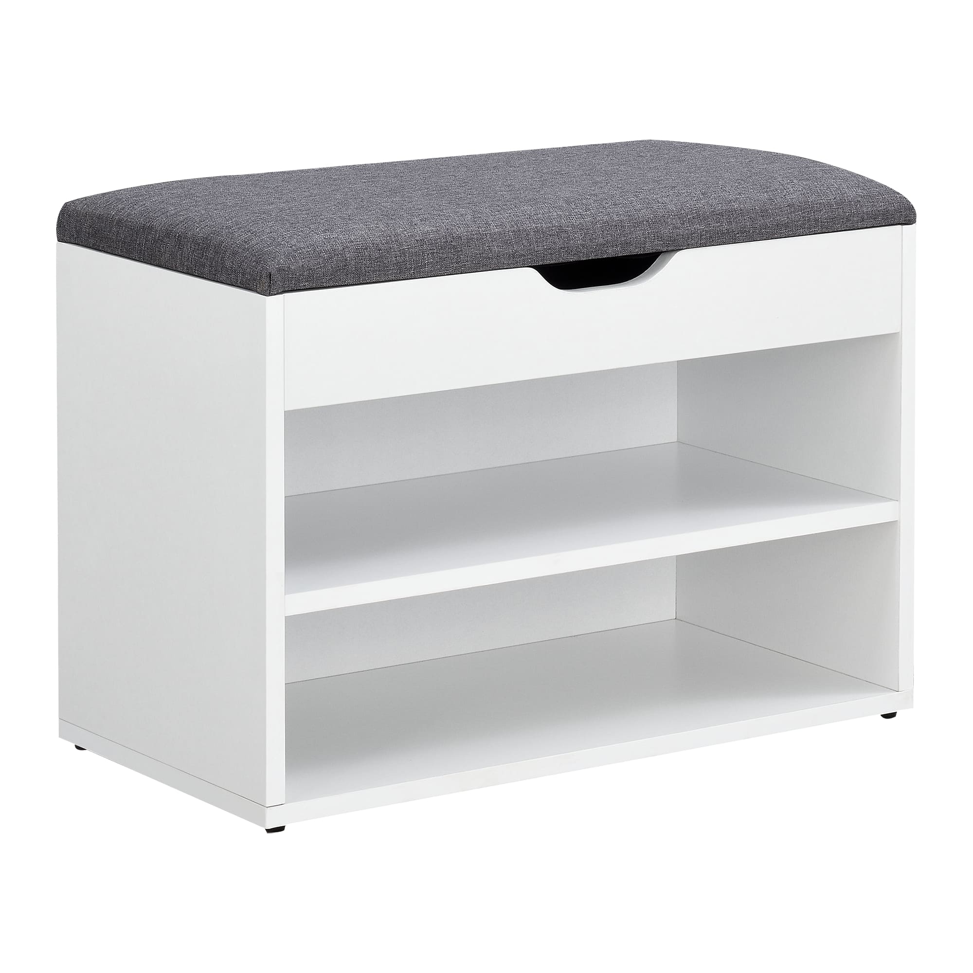 Banco de zapato gentofte 46 x 60 x 30 cm para 4 pares aglomerado blanco