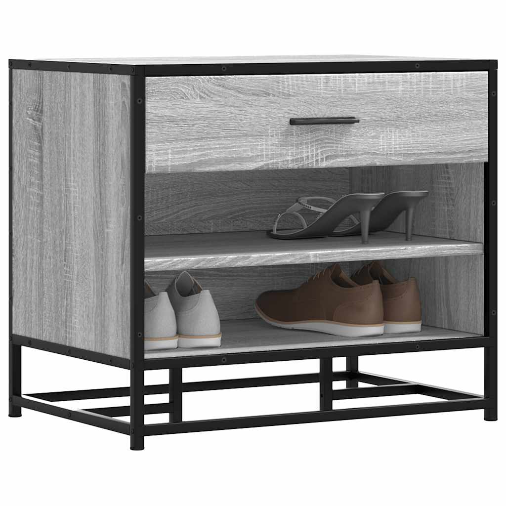 Banco zapatero madera de ingeniería gris sonoma 60x40x53,5 cm oif264553