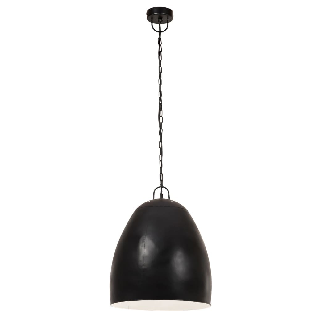 vidaXL lámpara colgante industrial redonda negra 25 w 42 cm E27