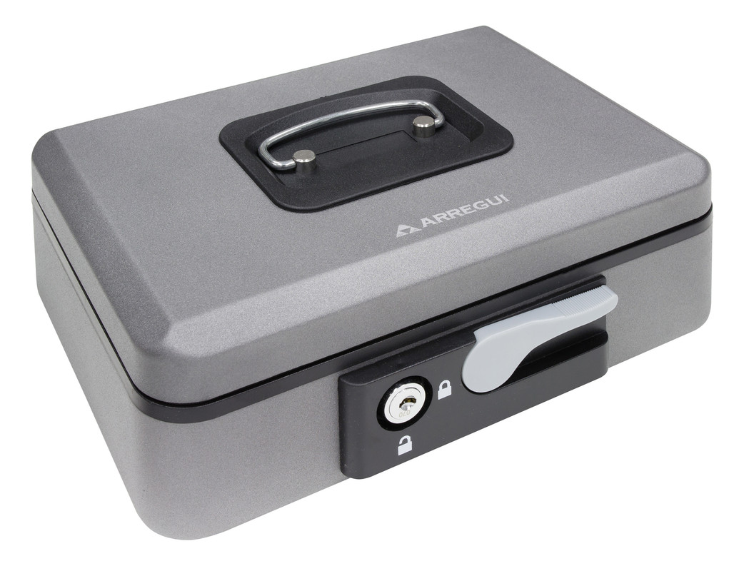 Arregui popup c9736 caja caudales con llave y pulsador, bandeja, 25 cm