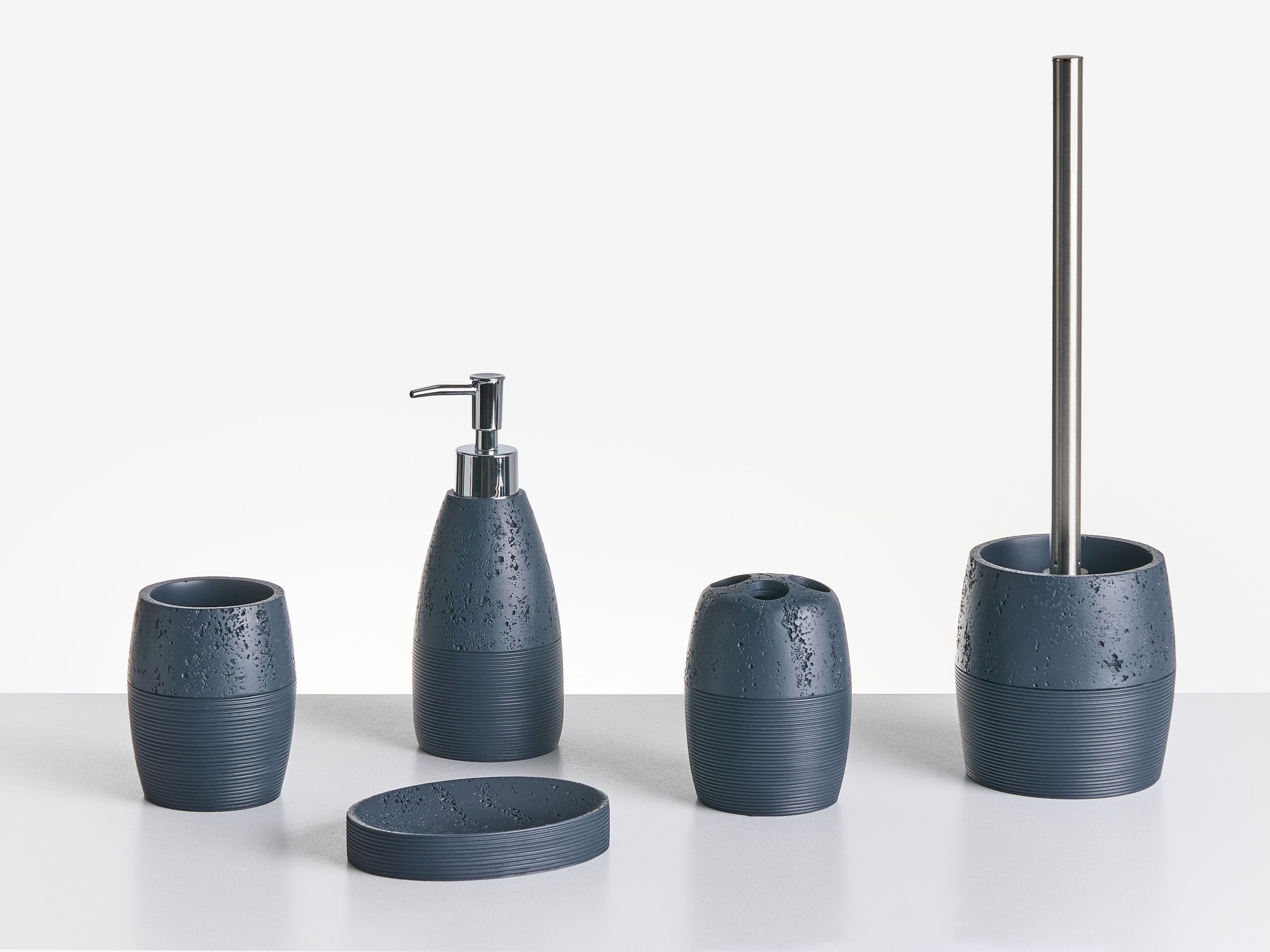 Conjunto de 5 accesorios de baño yarapa azul oscuro