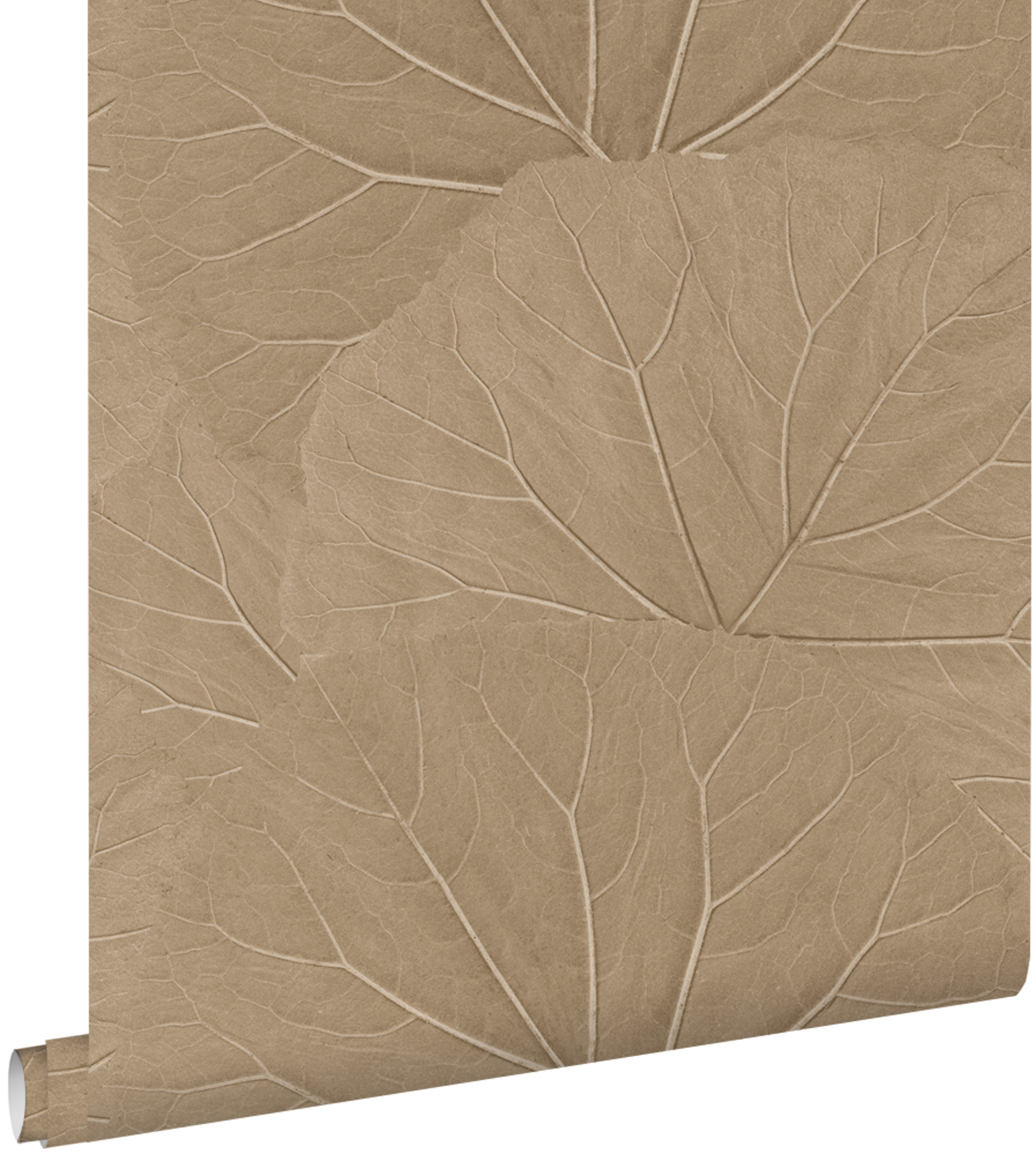 Estahome papel pintado hojas beige arena 53 cm x 10.05 m