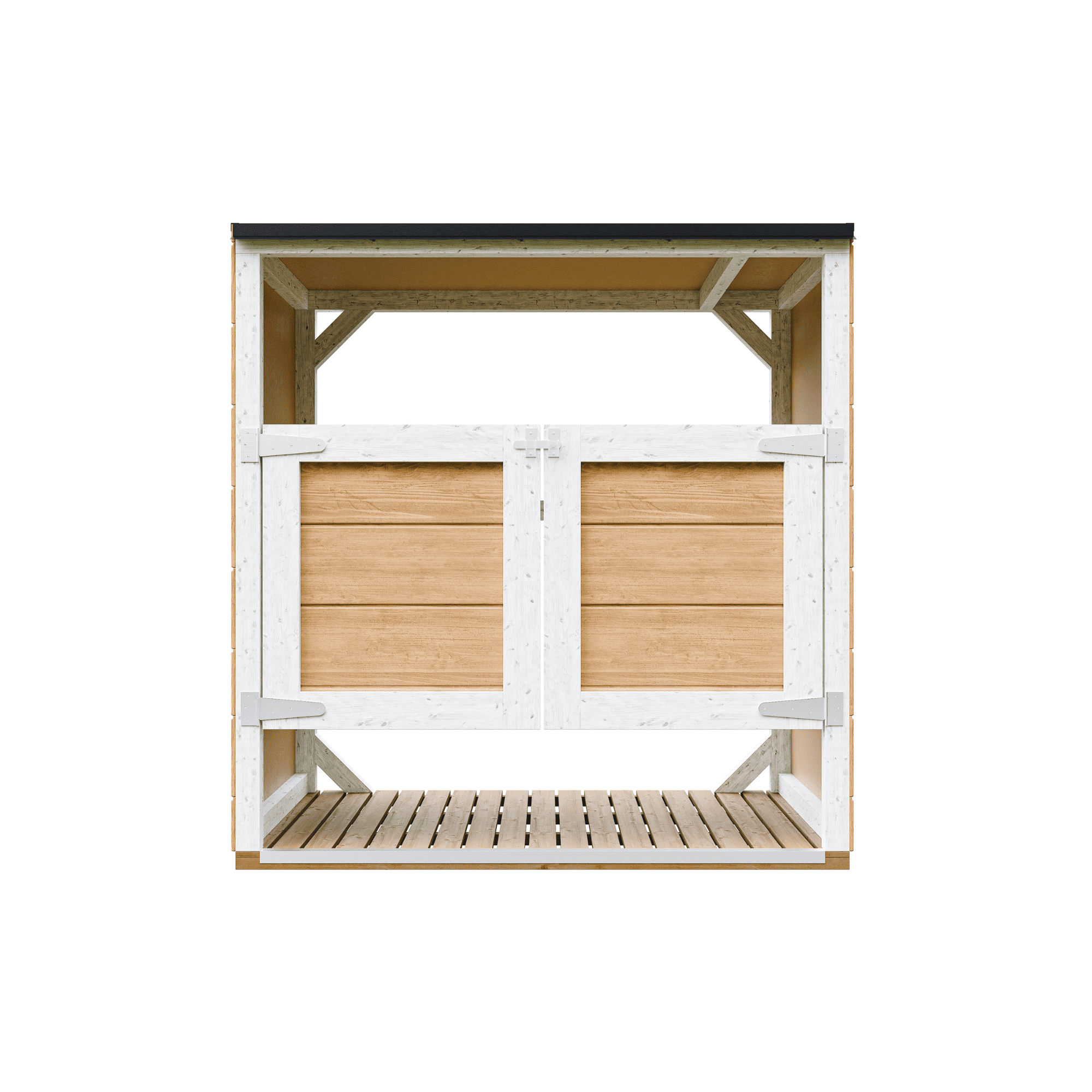 Cobertizo jardín para cubos basura 2x240l m980a-harvest honey