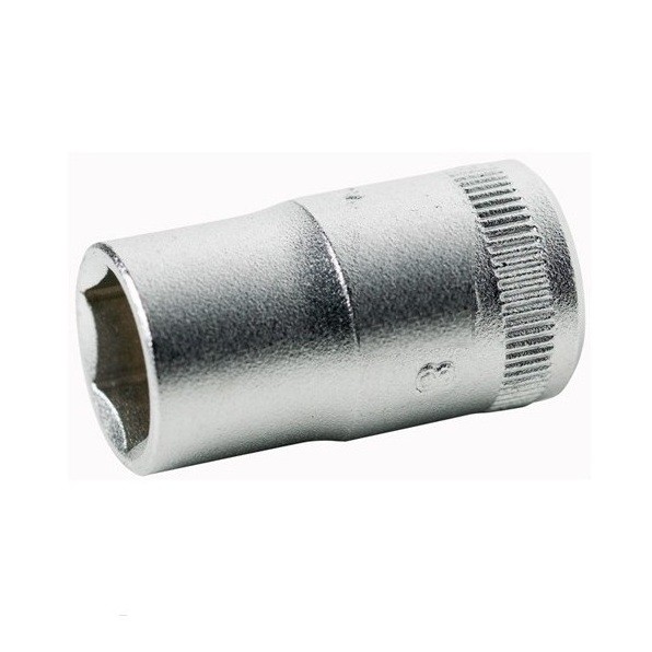 Llave vaso cuadradillo 1/2'' boca hexagonal serie corta métrica m-10