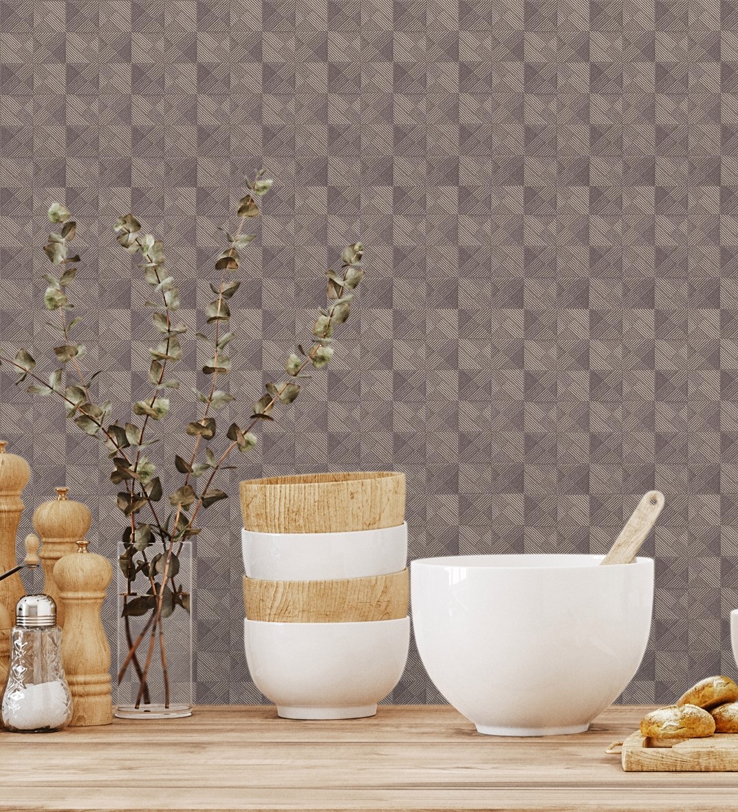 Papel pintado gaulan lavable ligeramente metalizado con textura 10.6m²