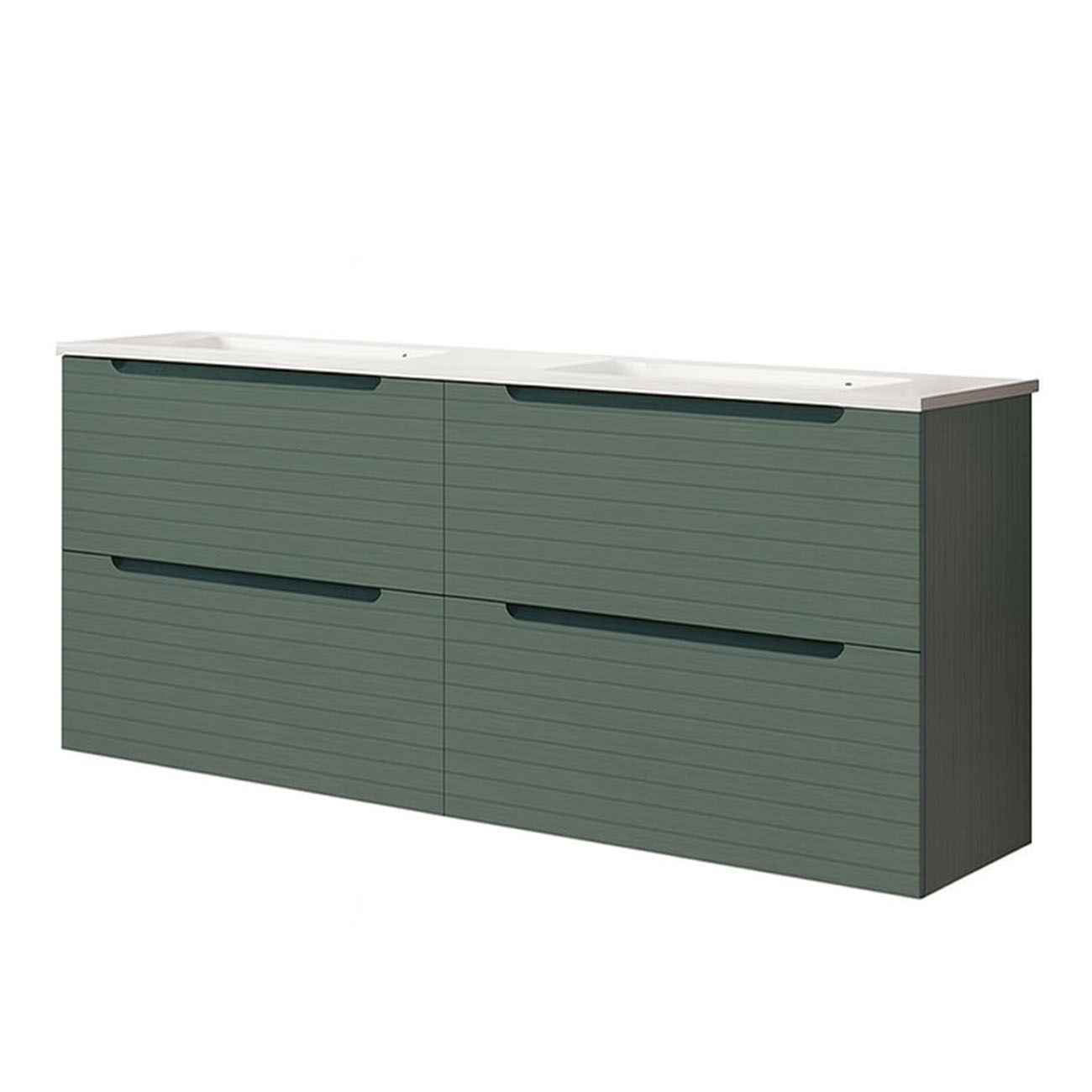 Móveis banho lavatório, boreal 120x45 cm lake green 2 gavetas suspensas