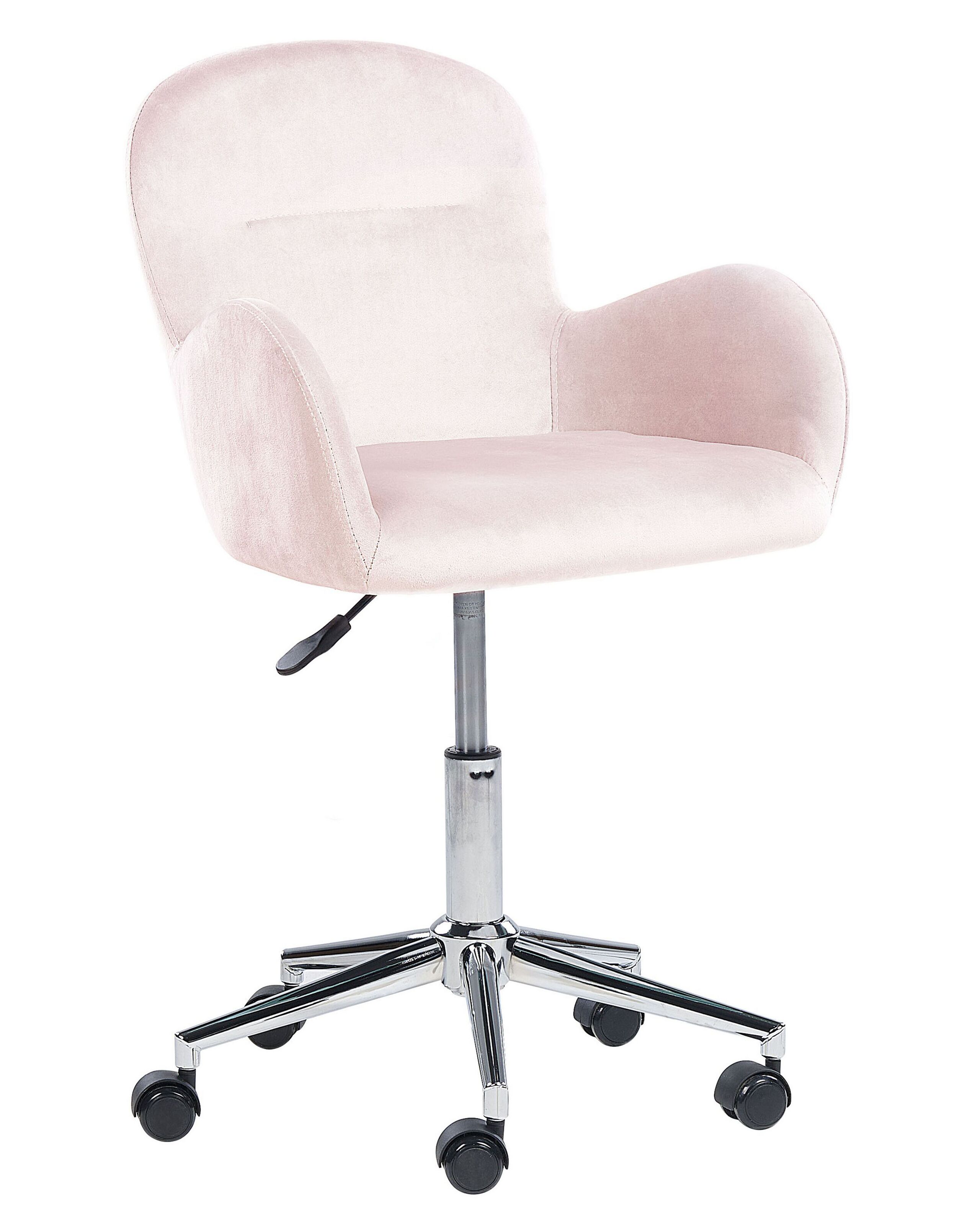 Silla de escritorio priddy terciopelo rosa