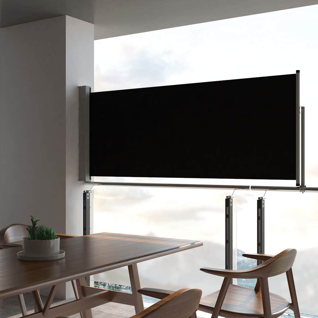 Toldo lateral retráctil para patio 100x300 cm negro ety5742668