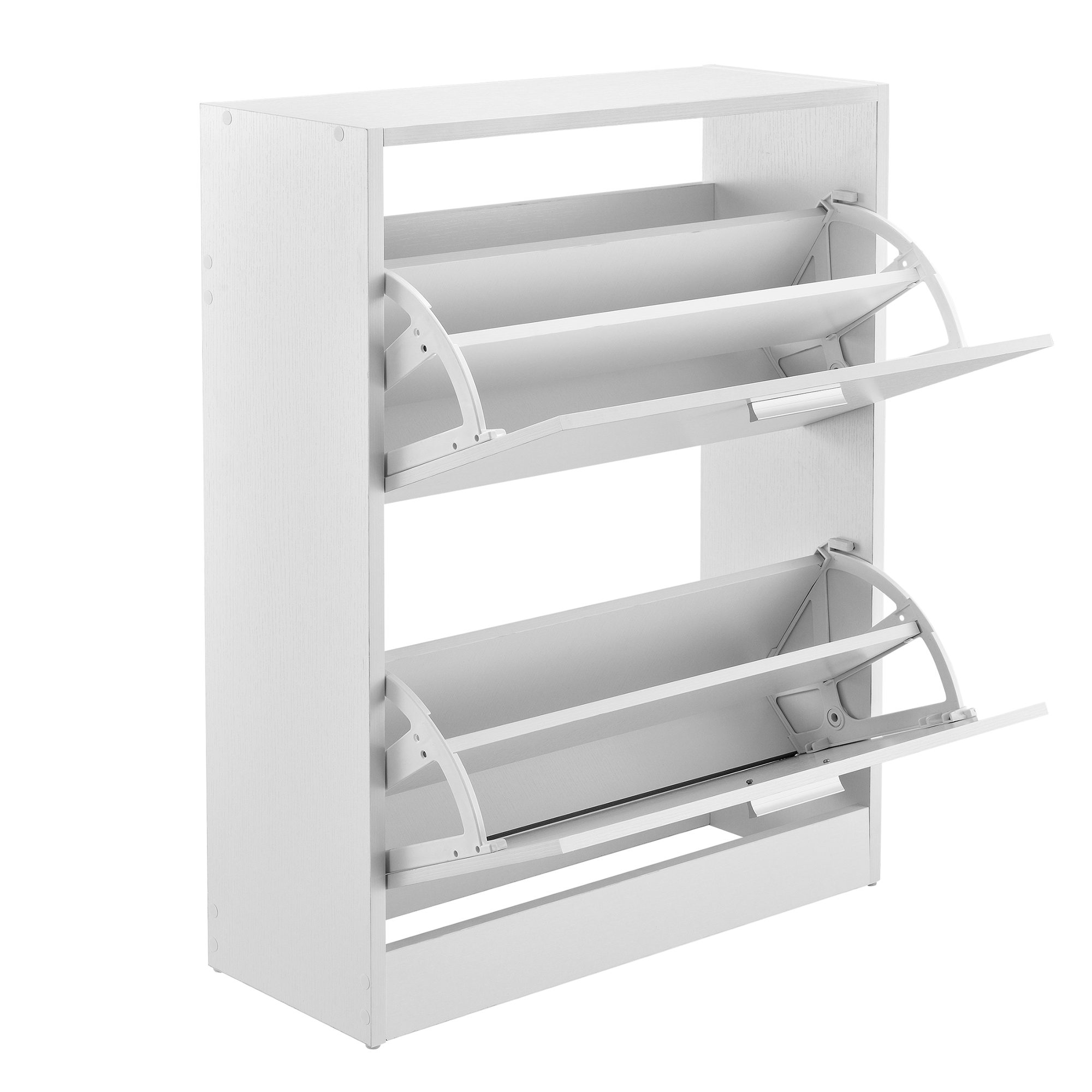 Zapatero sykkylven con 2 puertas 81x63x24 cm - blanco [en.casa]