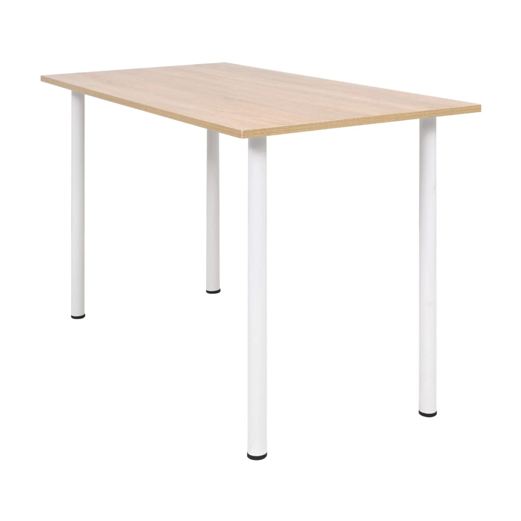 Mesa de comedor 120x60x73 cm color roble y blanco oif762274