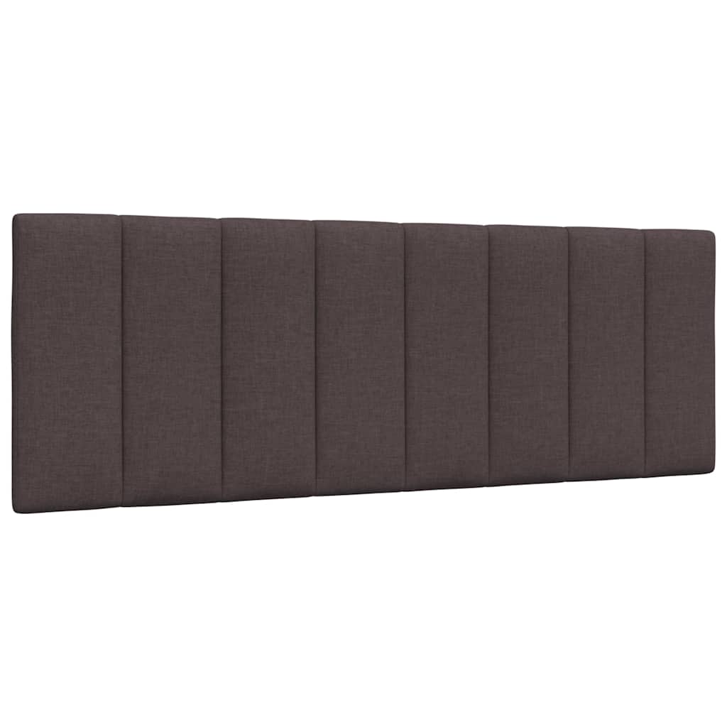 Cabecero de cama acolchado tela marrón oscuro 140 cm eso2737