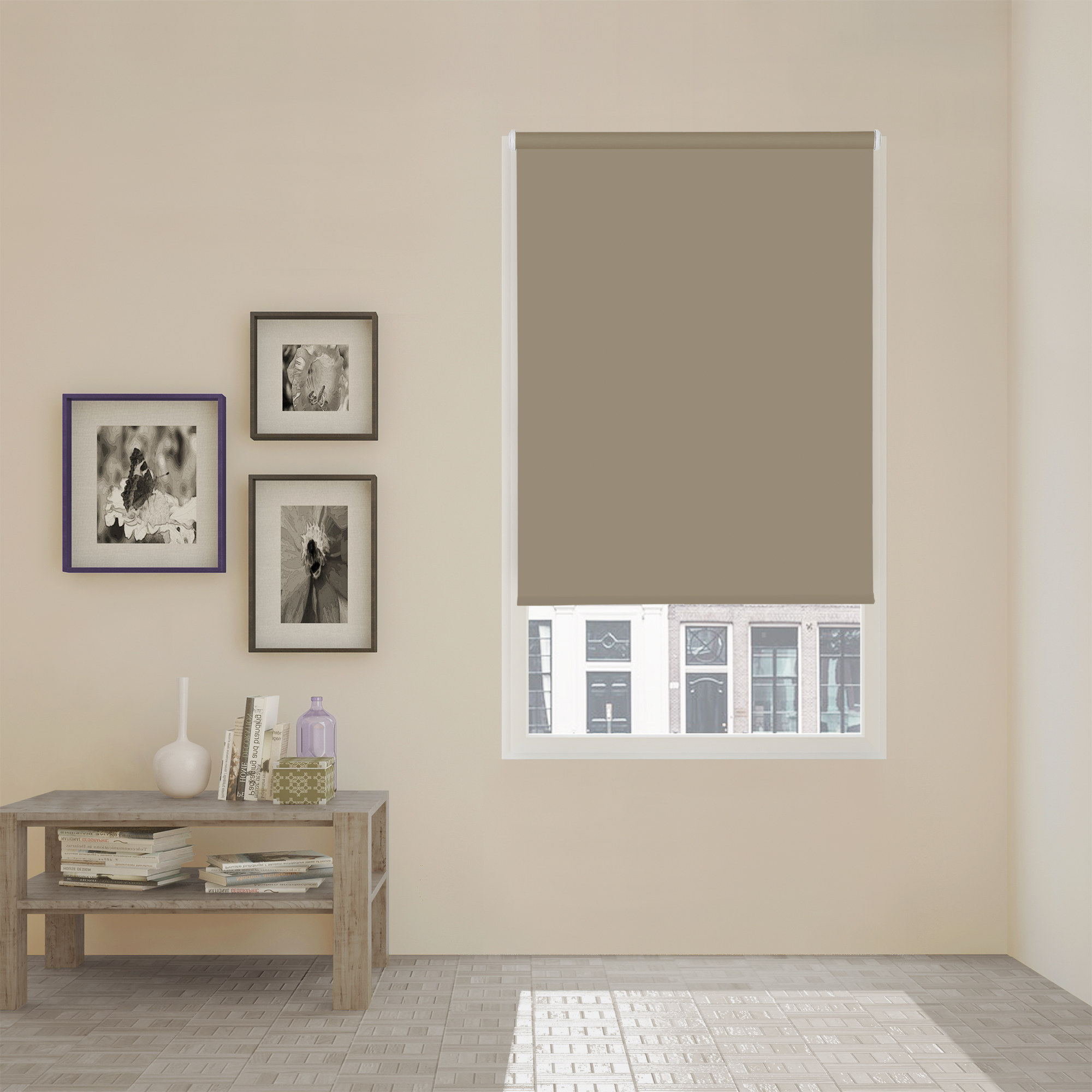 Estor enrollable opaco térmico easy fix desert 55 x 190cm