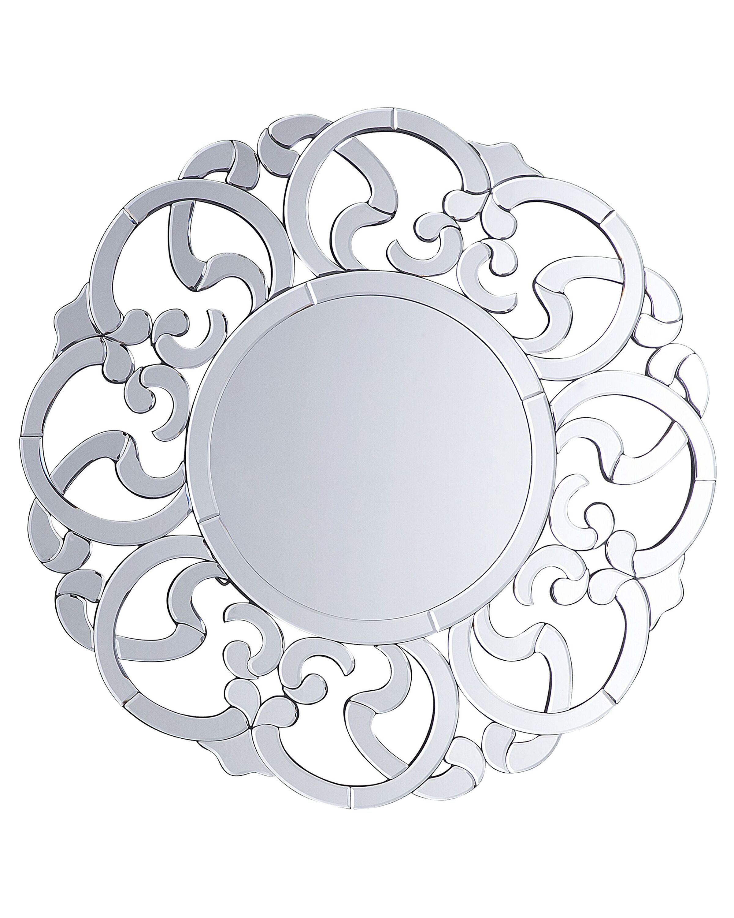Espejo de pared mornaix 70 cm 70 cm plateado