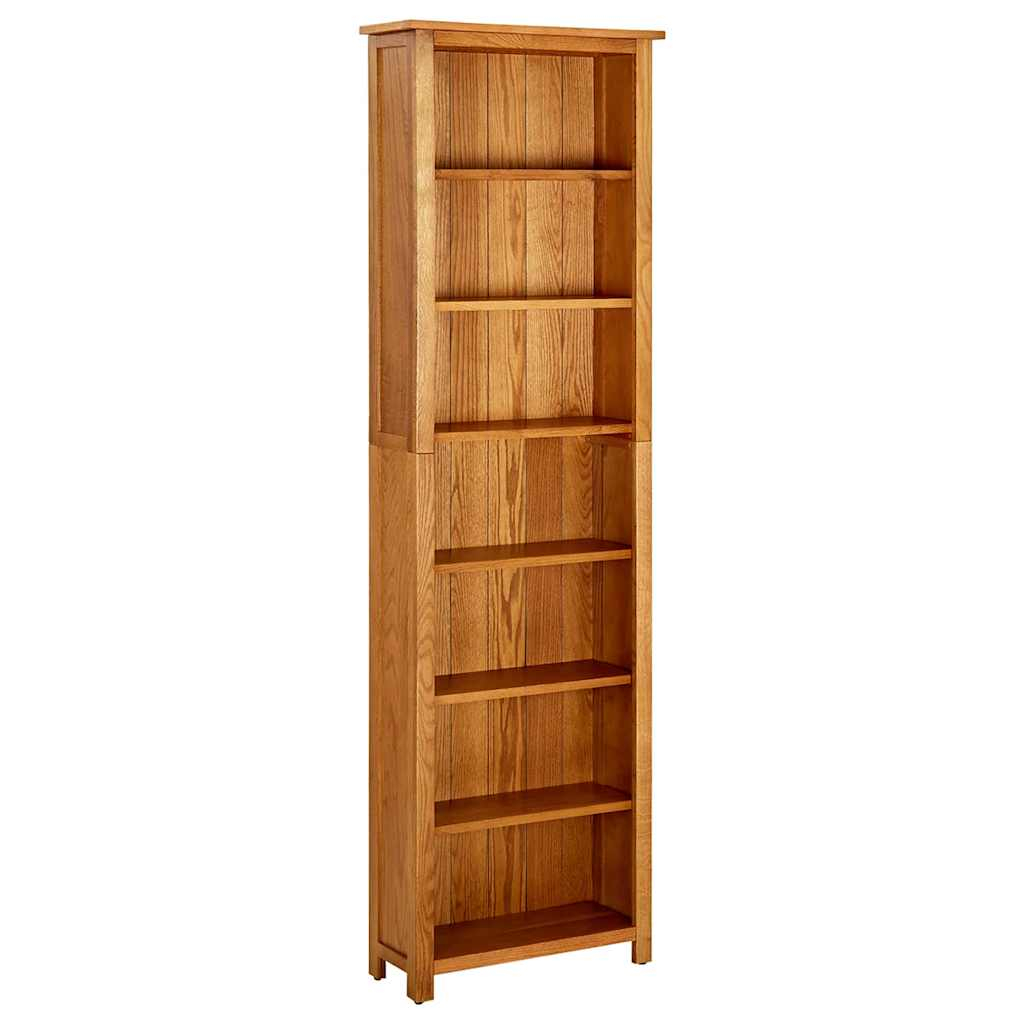 vidaXL estantería de 7 niveles madera maciza de roble 60x22x200 cm