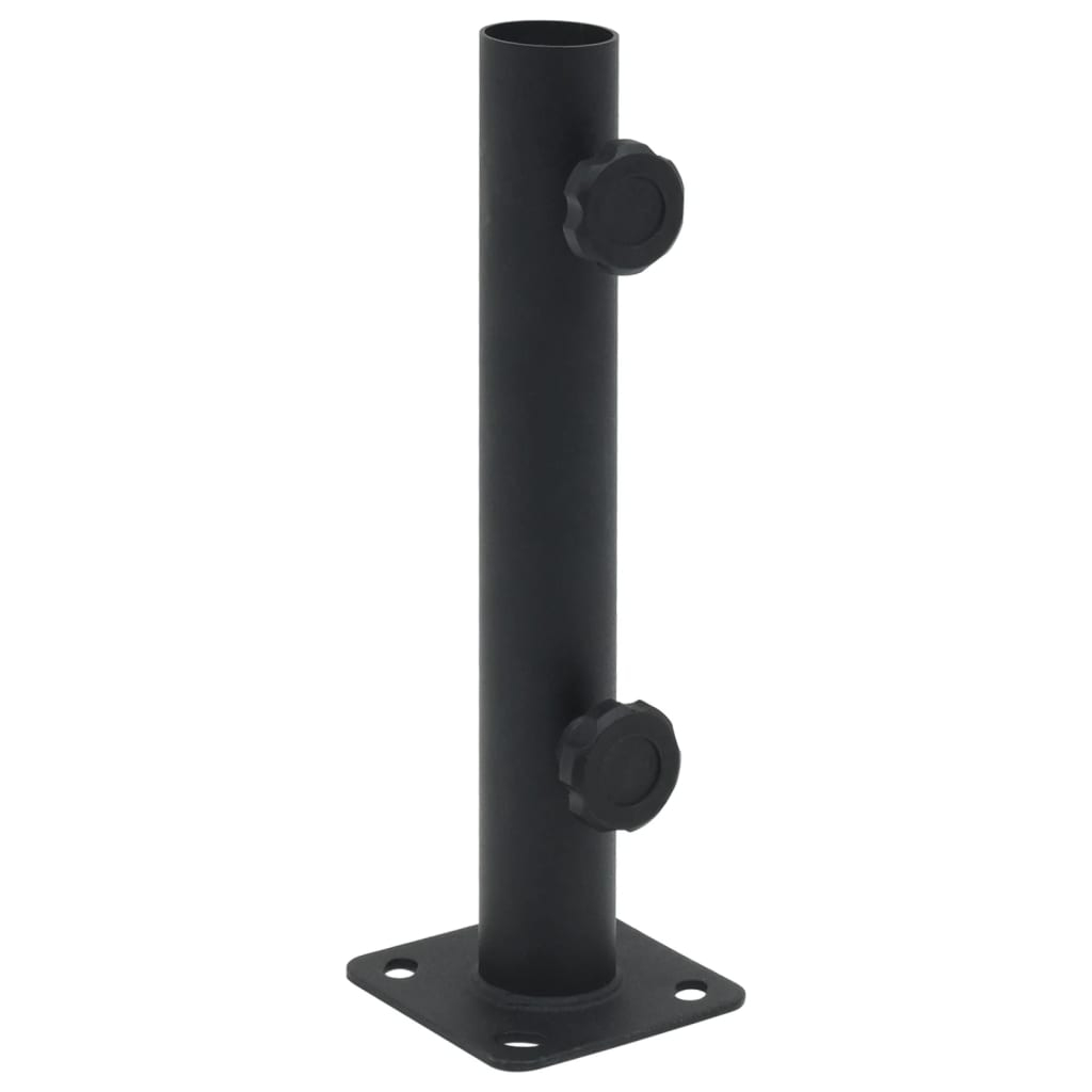 vidaXL base de sombrilla para mástil de ø32/34/38 mm acero negro mate