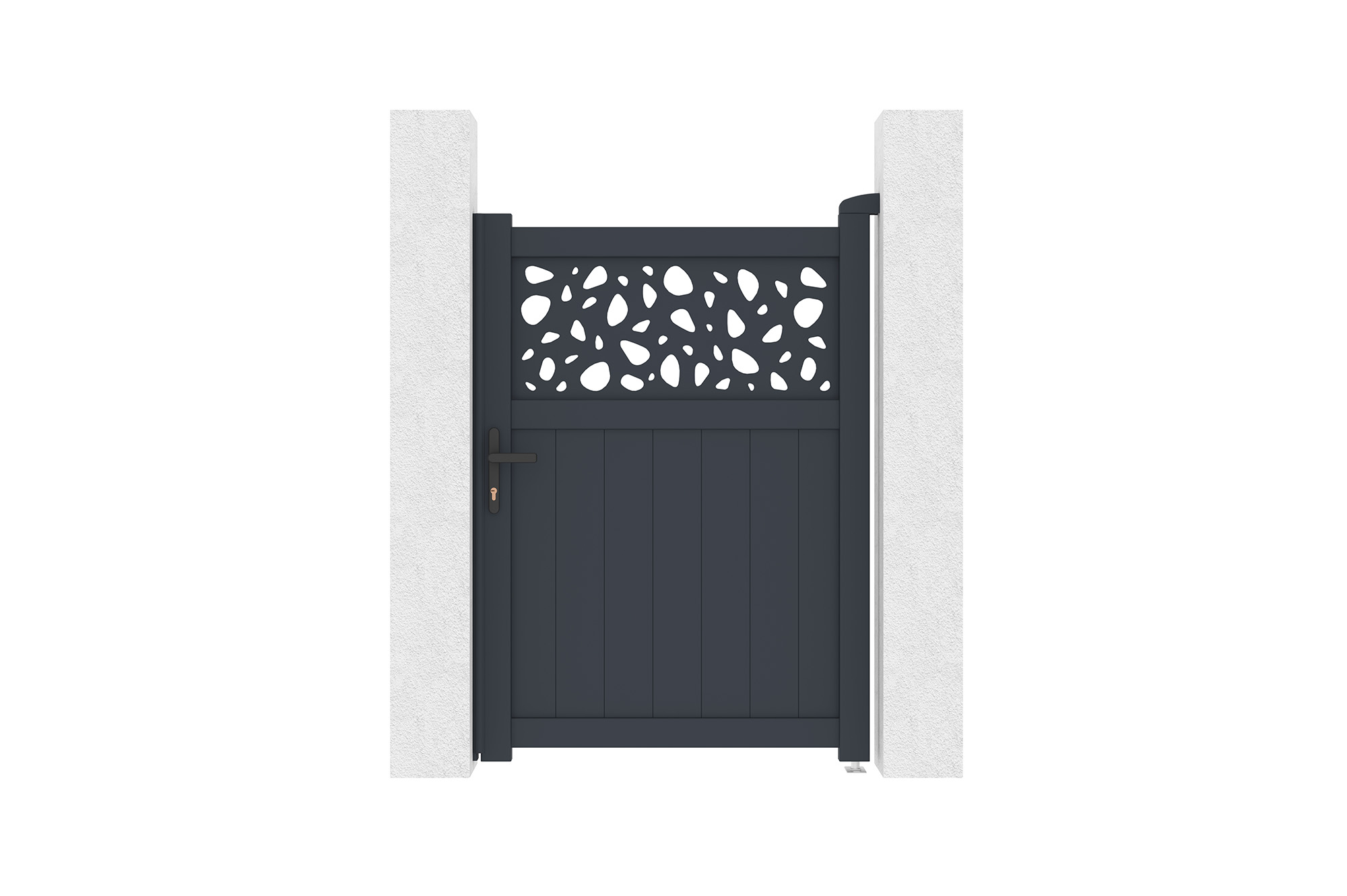 Puerta peatonal dolomite sunny 1 m h140 aluminio gris