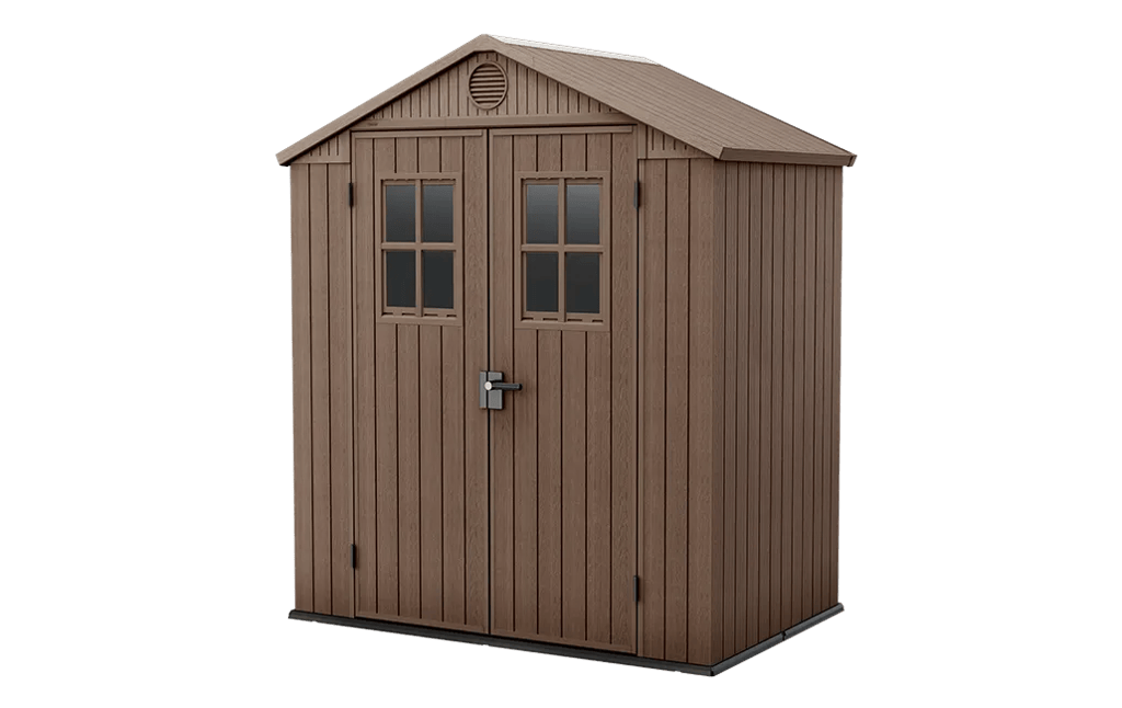 Caseta de exterior darwin 6x4 de keter. 190x122x221 cm - marrón