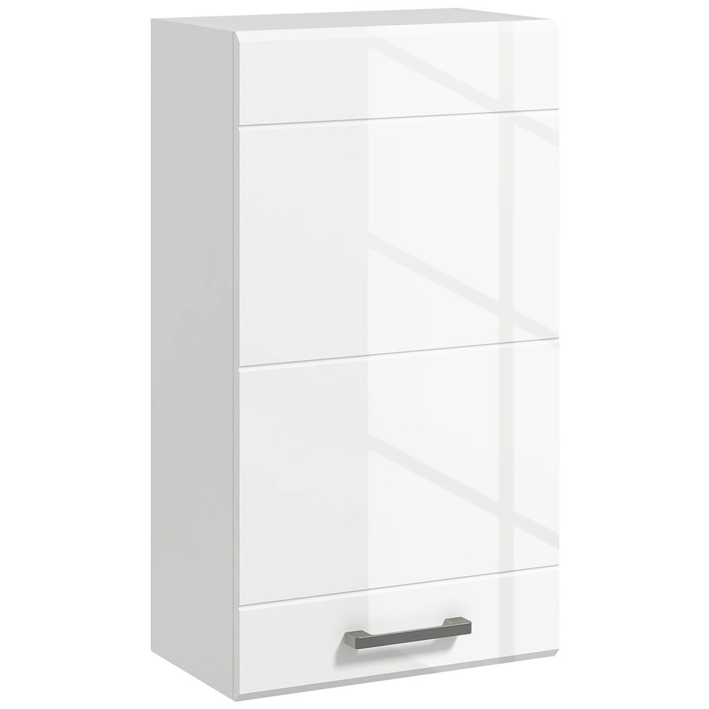 Armario de pared 37x22.5x70 cm mdf color blanco kleankin, hogar - baño