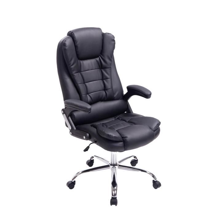 Silla de oficina xxl - polipiel - negra - 1 ud.