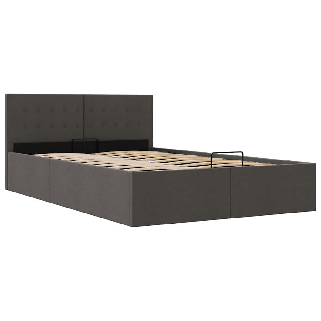 vidaXL cama canapé hidráulica de almacenaje sin colchón gris 120x200cm