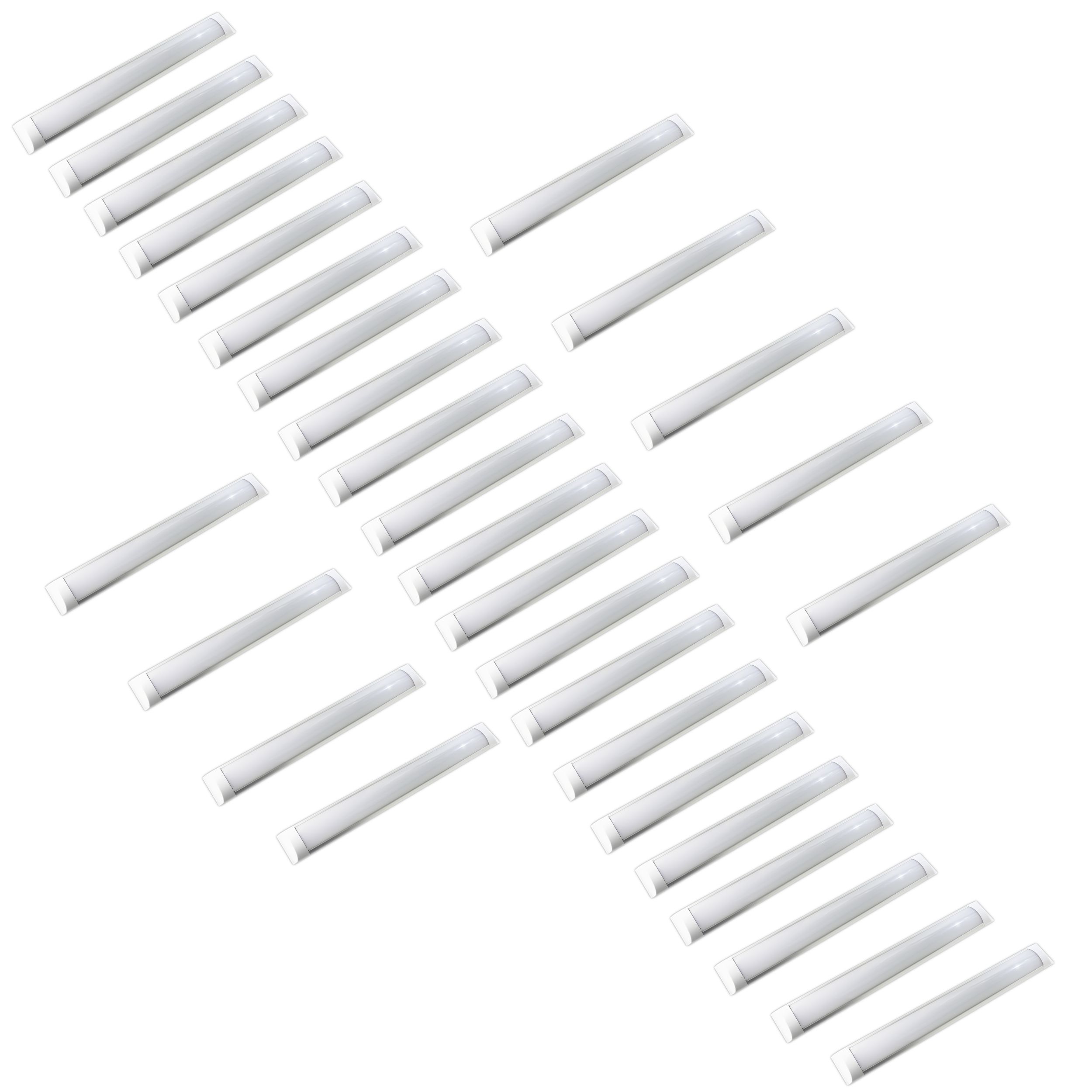 30x regletas LED slim, 36w 3600lm, blanco cálido 3000k, para interior