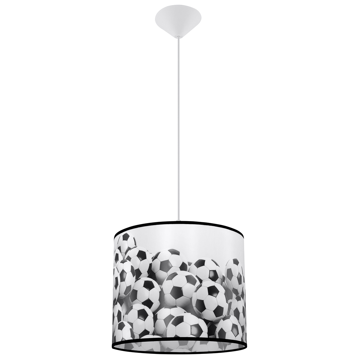 Lámpara coLGante piłka 1 blanco negro cloruro de polivinilo 30x82x30cm