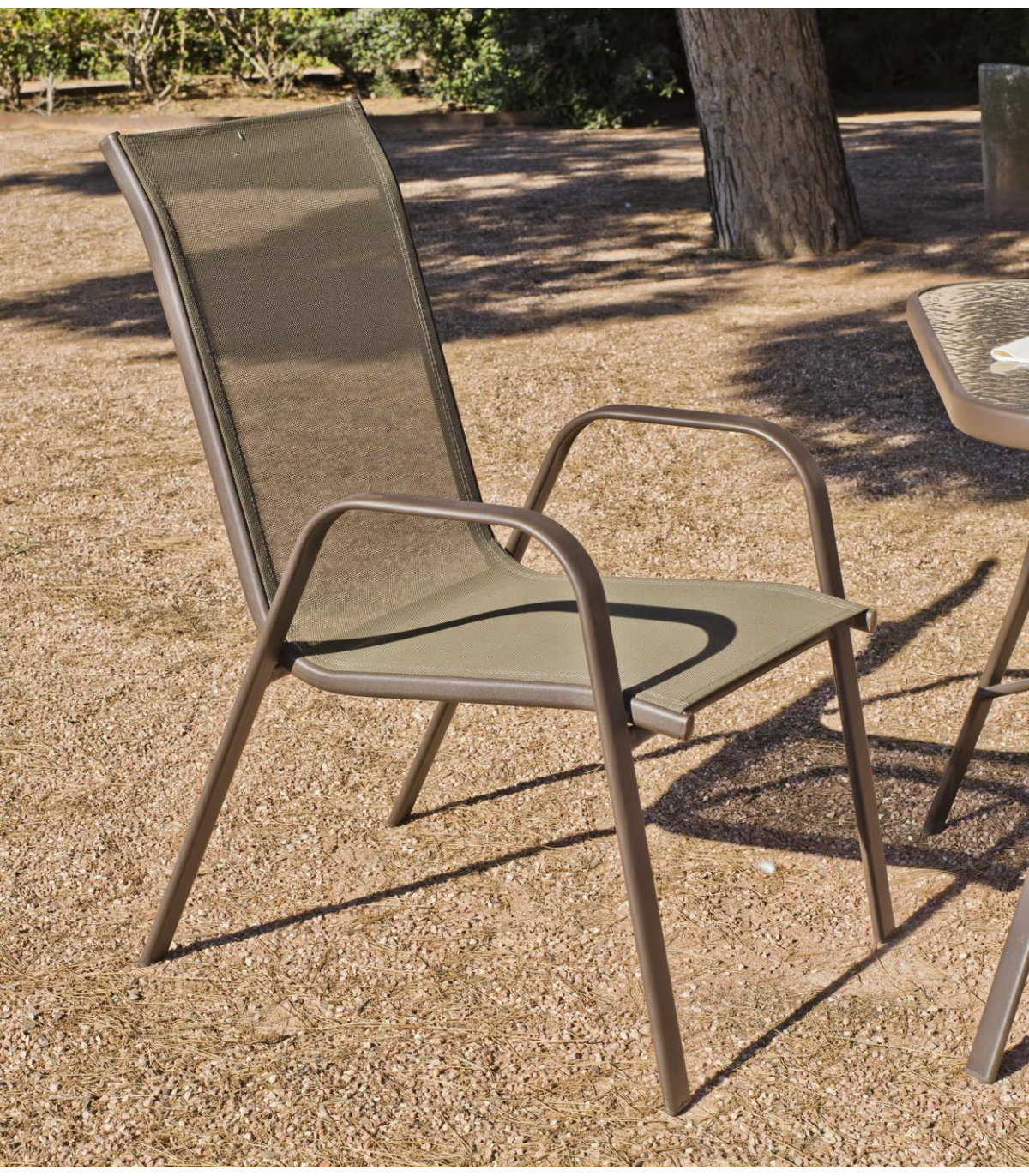 Pack de 4 sillones apilables para jardín y terraza