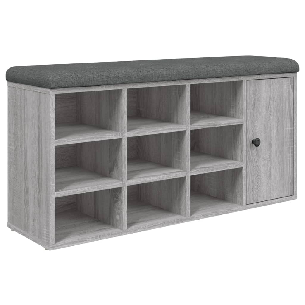 vidaXL zapatero madera de ingeniería gris sonoma 102x32x50 cm