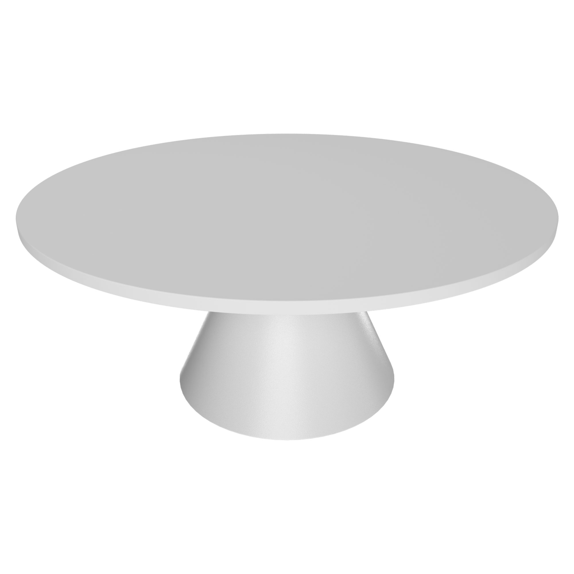 Artù white - mesa comedor ⌀120 cm madera laminada base de metal-blanco