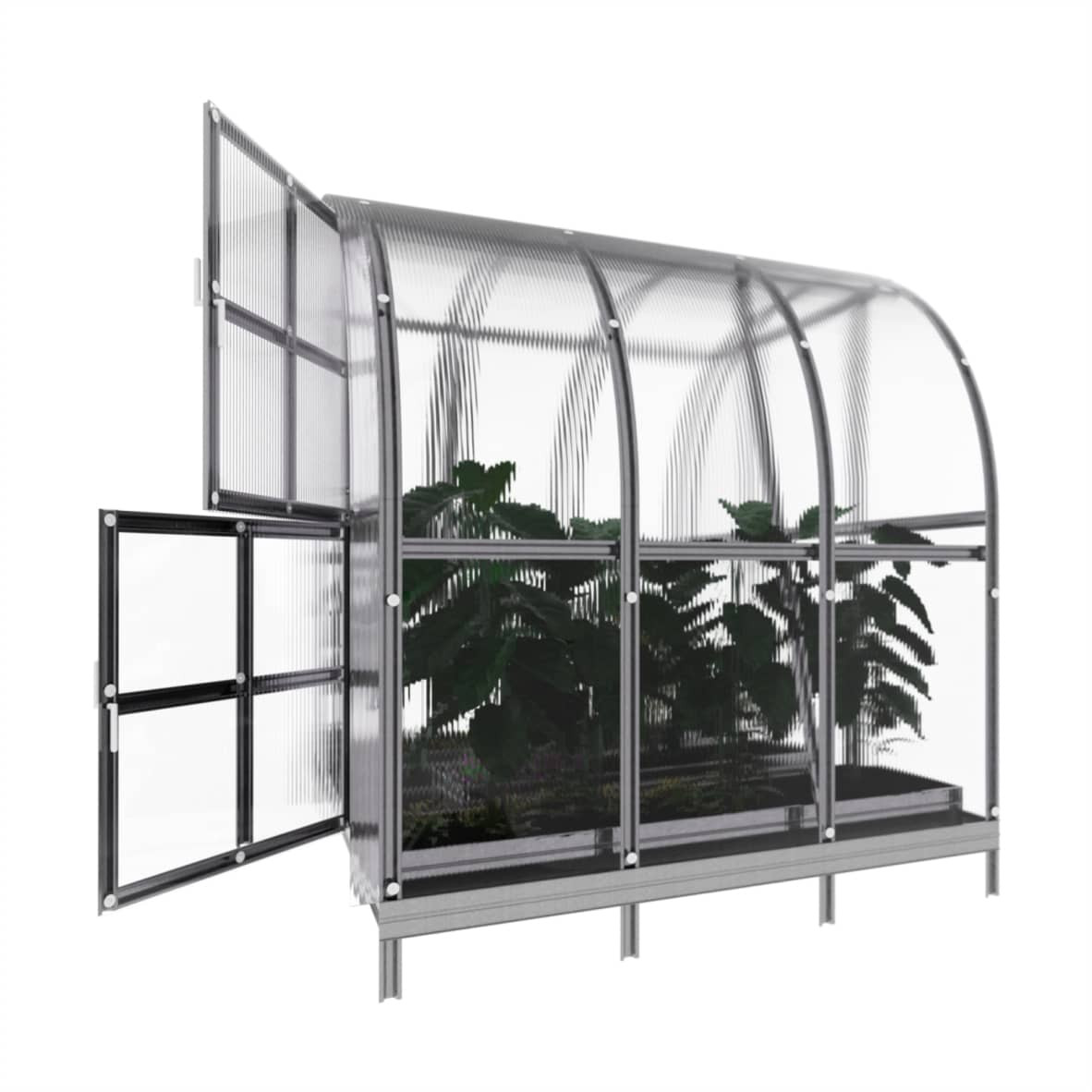 Invernadero de jardín arch 3 x 2 m (6 m²), policarbonato de 4mm