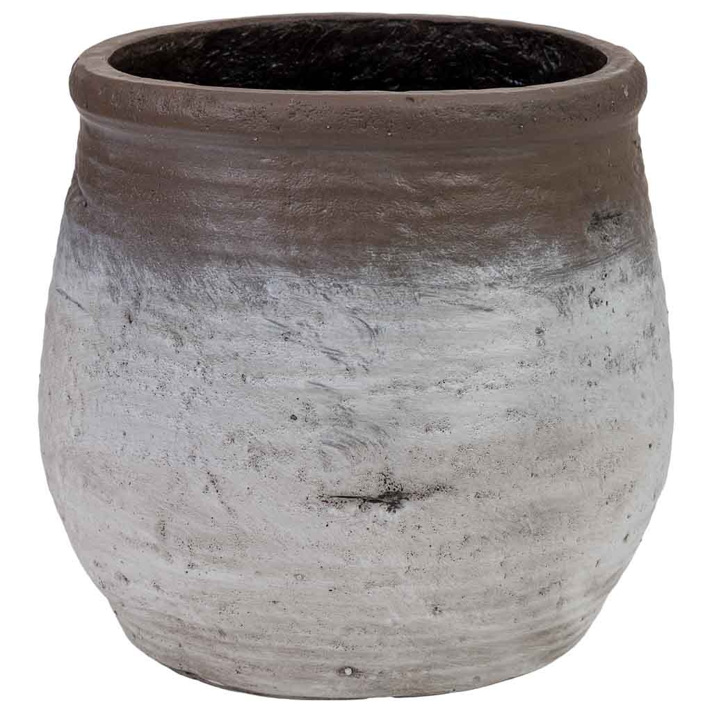 Macetero de fibra de vidrio blanco 30x30x30cm