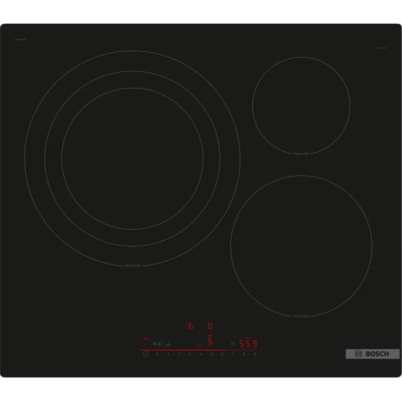 Inducción Bosch pid61rhb1e 60 cm 2 zonas cristal negro